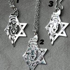 שרשרת מגן דוד בשילוב מפת ארץ ישראל